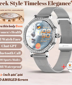 Silica Gel Waterproof Android Round Shape On-Wrist Smartwatch