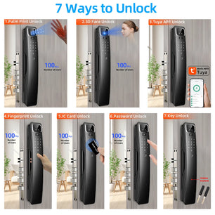 Aluminium Alloy Digital Fingerprint WIFI Reversible Smart Lock