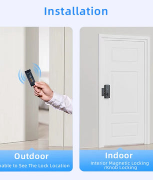 Reversible Bluetooth Dry Battery Invisible Remote Control Lock