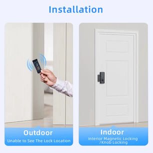 Reversible Bluetooth Dry Battery Invisible Remote Control Lock