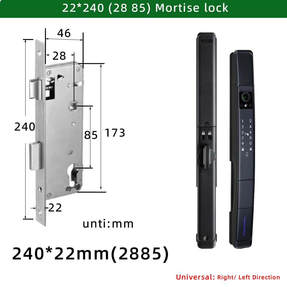 Raykube Waterproof Visual Intercom Face Recognition Digital Lock