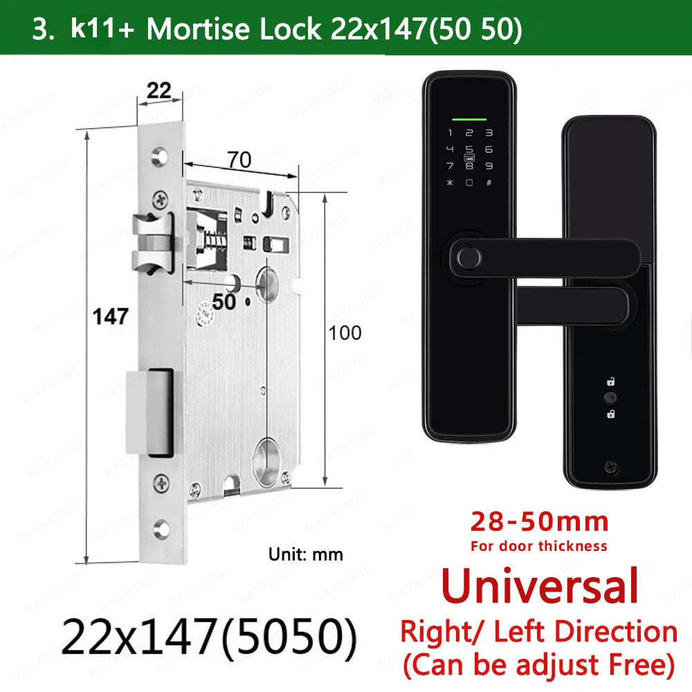 Zinc Alloy Biometric Fingerprint Bluetooth Electric Door Lock