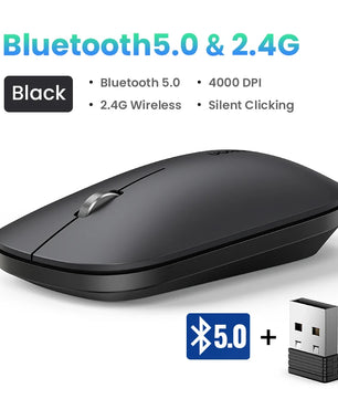Ugreen 4000 DPI 2.4G USB Bluetooth Support Wireless Portable Mouse