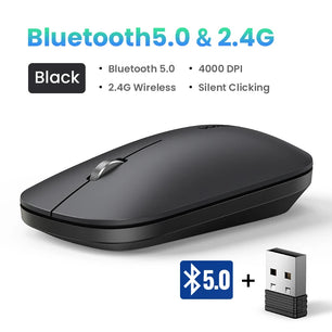 Ugreen 4000 DPI 2.4G USB Bluetooth Support Wireless Portable Mouse