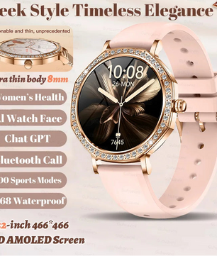 Silica Gel Waterproof Android Round Shape On-Wrist Smartwatch