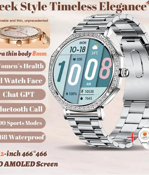 Silica Gel Waterproof Android Round Shape On-Wrist Smartwatch