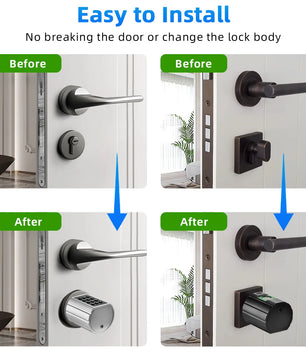 Aluminum Alloy Bluetooth Fingerprint Cylinder Digital Door Lock