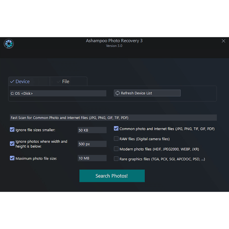 Ashampoo Photo Recovery 3