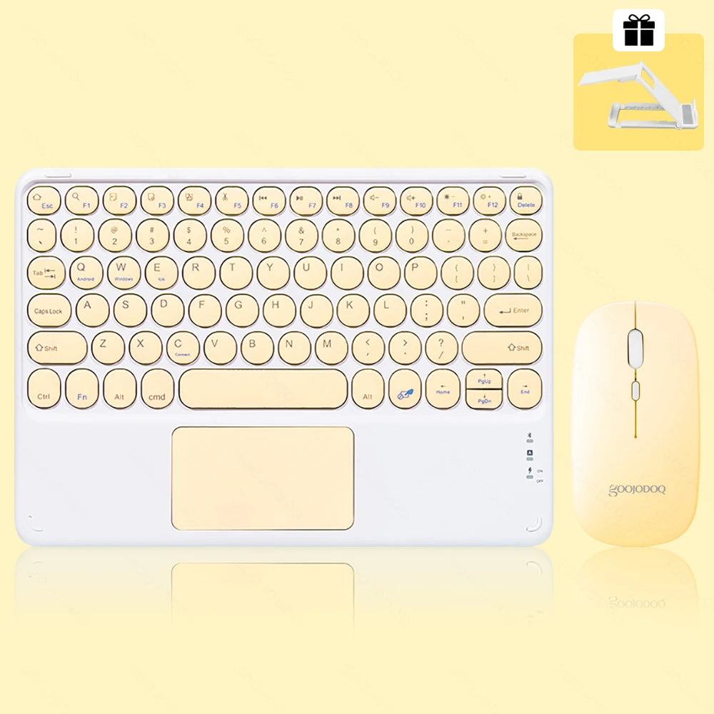 Plastic 2.4G Rechargeable Bluetooth Wireless Keyboard Mouse Kit