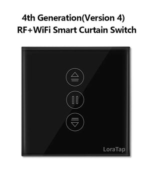 LoraTap 3A Plastic 4th Generation Remote Control Blinds Curtain Switch
