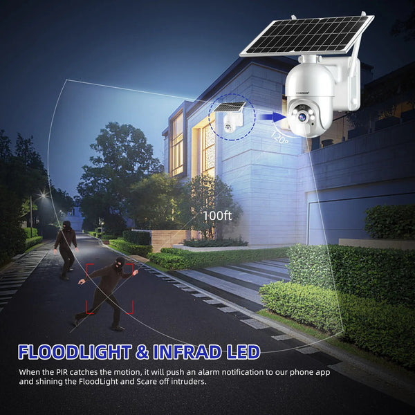 Boavision 5MP Night Vision Rechargeable WIFI Solar Panel Camera