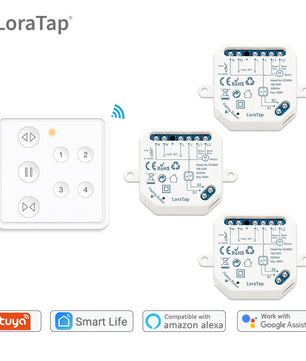 LoraTap 240V 300W Plastic WiFi Rolling Blinds Curtain Switch