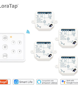 LoraTap 240V 300W Plastic WiFi Rolling Blinds Curtain Switch
