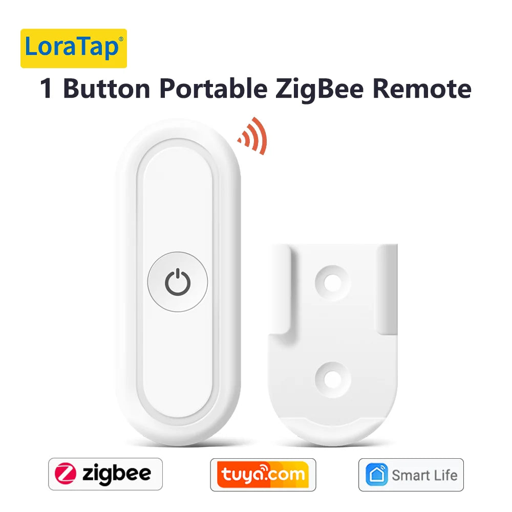 LoraTap Plastic ZigBee 3.0 Remote Control Push Button Switch