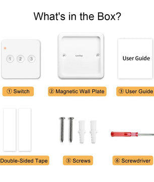 LoraTap Plastic Panel Wireless Voice Control Wall Mounted Switch