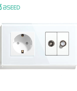Bseed 16A Glass Panel Wireless WIFI Control Smart Power Socket
