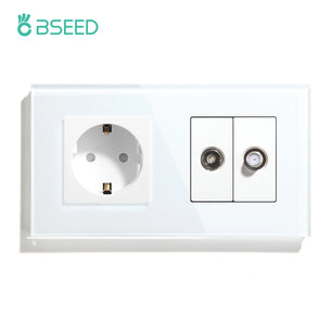 Bseed 16A Glass Panel Wireless WIFI Control Smart Power Socket