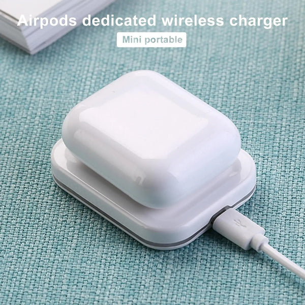 2-IN-1 ABS Anti-Slip Wireless Base Charger For Apple Airpods Pro