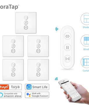 LoraTap 240V Plastic Remote Control Roller Blinds Shutter Switch