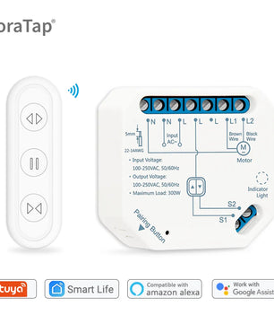 LoraTap 240V Plastic Automatic WiFi Roller Shutters Curtains Module