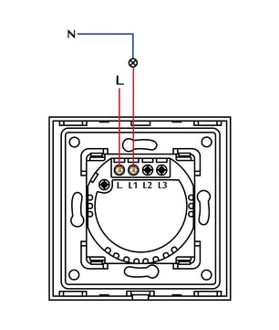 Bseed Alloy 1 Gang 1 Way Crystal Glass Panel Light Touch Switch