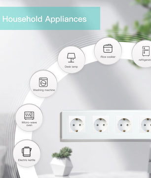 Bseed 16A Glass Panel Wireless WIFI Control Smart Power Socket