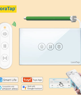 LoraTap 3A 600W Plastic Voice Control WiFi Rolling Curtain Switch