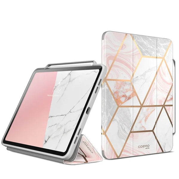 PU Leather Full-Body Marble Trifold 12.9 Inches Case For iPad Pro