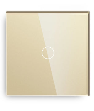 Bseed Alloy 1 Gang 1 Way Crystal Glass Panel Light Touch Switch