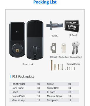 Aluminium Alloy Remote Control Bluetooth Electronic Door Lock