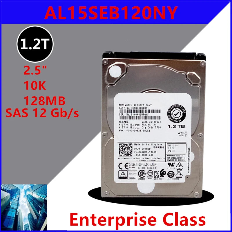1.2TB 2.5" SAS 128MB Universal 10K For Enterprise Class HDD