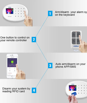 Kerui Plastic Smart Wireless Home Door Windows Security Sensor Kit