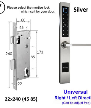 RayKube Aluminium Alloy Fingerprint Digital Smart Door Lock