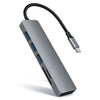 6-IN-1 Aluminum Alloy USB 3.0 Type-C Splitter Docking Station Hub