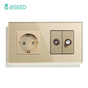 Bseed 16A Glass Panel Wireless WIFI Control Smart Power Socket