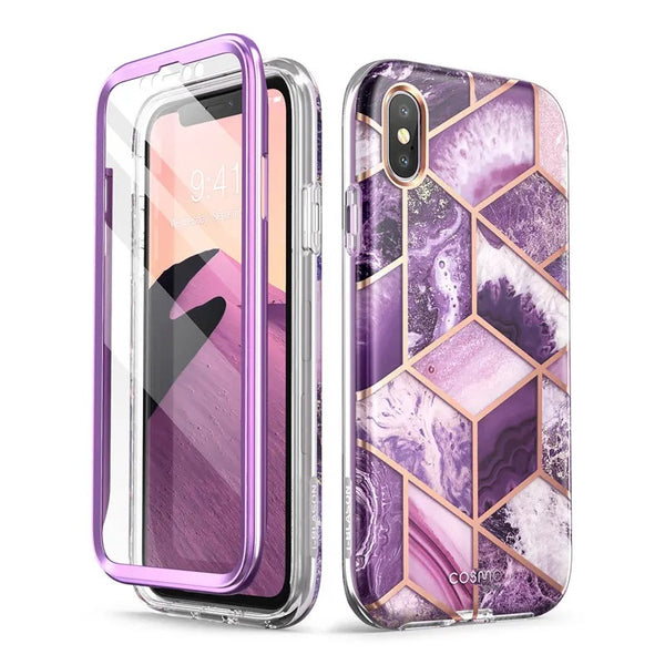 Polycarbonate Full-Body Marble Bumper 5.8 Inches Case For iPhone X