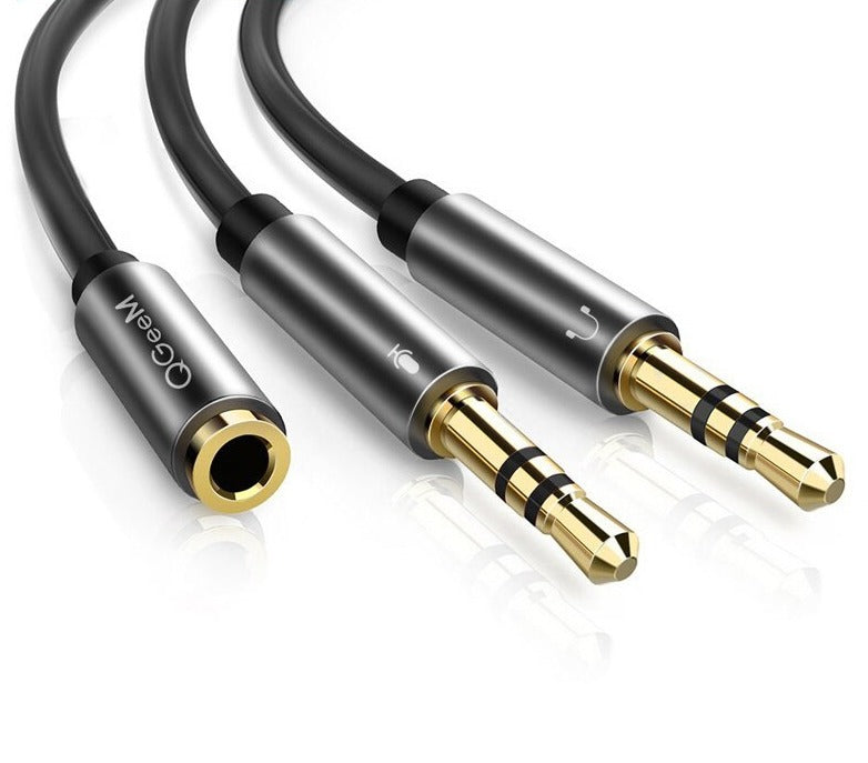 3.5mm Speaker Line 4x Jack Audio Cord Splitter Cable For Phone