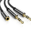 3.5mm Speaker Line 4x Jack Audio Cord Splitter Cable For Phone
