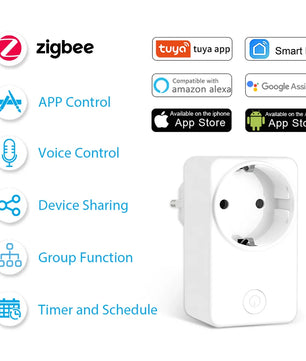 LoraTap 16A Power Plastic Remote Voice Control Plug Switch