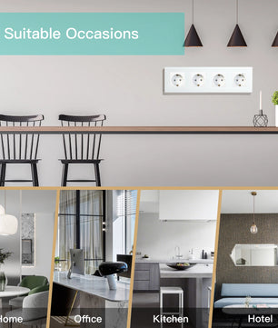 Bseed 16A Glass Panel Wireless WIFI Control Smart Power Socket