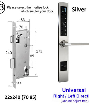 RayKube Aluminium Alloy Fingerprint Digital Smart Door Lock