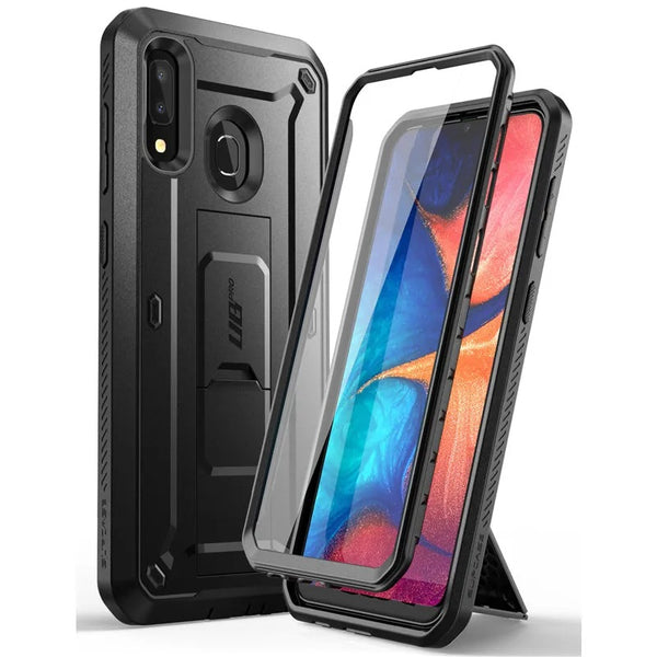 Polycarbonate Full-Body Rugged Holster Case For Samsung Galaxy A20