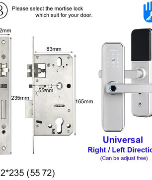 RayKube Aluminium Alloy Fingerprint Digital Smart Door Lock