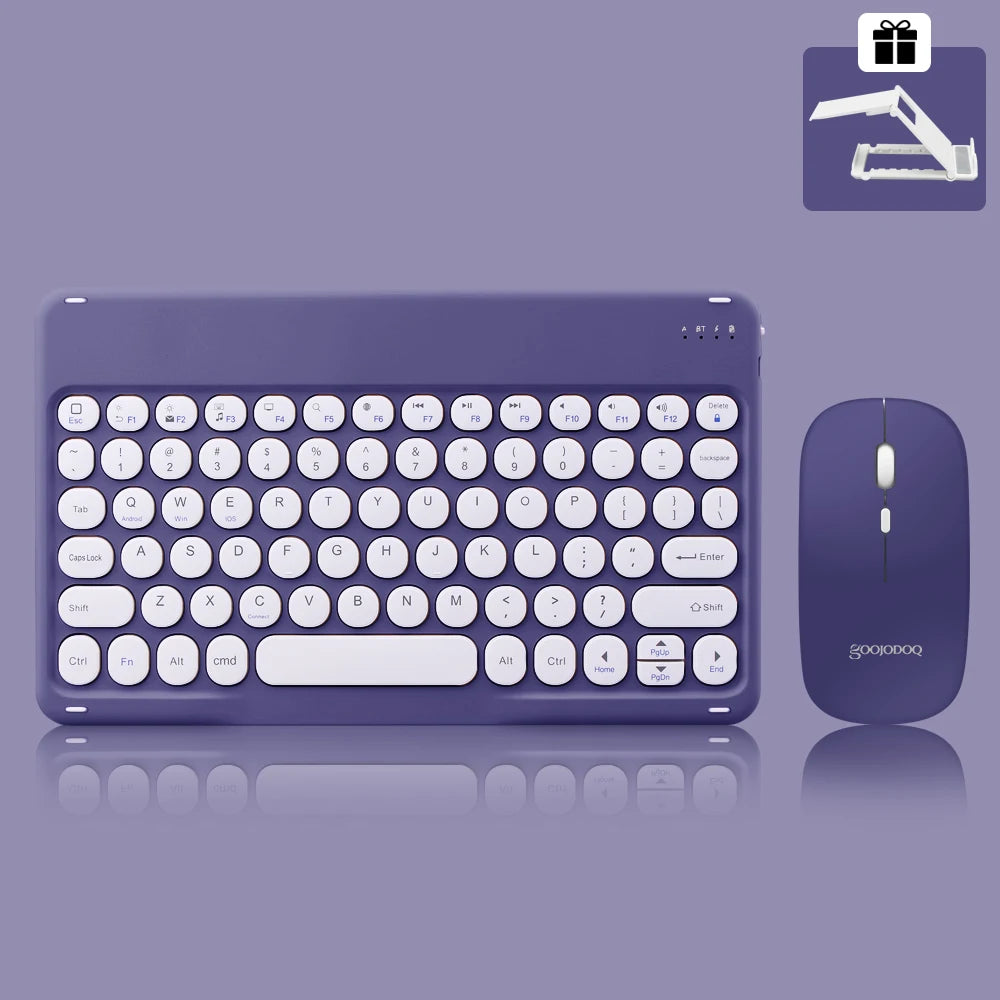 Plastic 2.4G Rechargeable Bluetooth Wireless Keyboard Mouse Kit