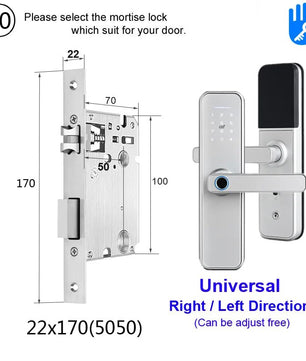RayKube Aluminium Alloy Fingerprint Digital Smart Door Lock