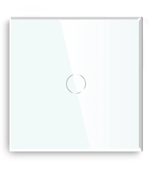 Bseed Alloy 1 Gang 1 Way Crystal Glass Panel Light Touch Switch