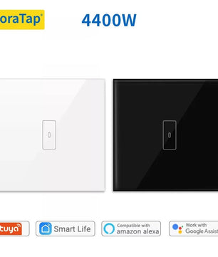 LoraTap 20A Plastic Panel Voice Control Water Heater Wall Switch