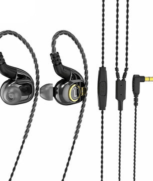 Metal 3.5mm Balanced Armature Carbon Diaphragm Earphones