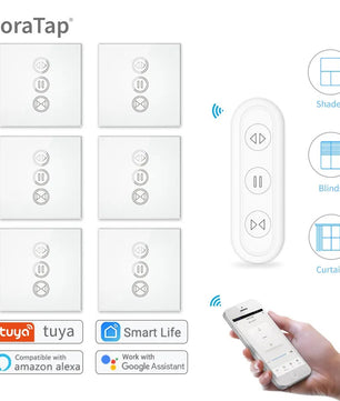 LoraTap 240V Plastic Remote Control Roller Blinds Shutter Switch