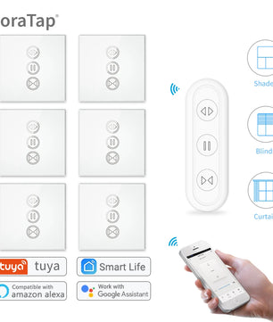 LoraTap 250V 600W Plastic WiFi Rolling Blinds Curtain Switch
